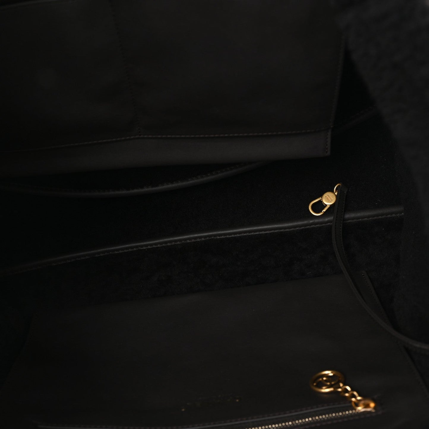 Lambskin Shearling Medium Deauville Tote Dark Brown