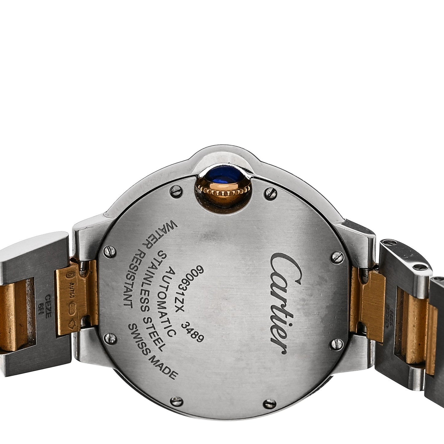 Stainless Steel 18K Yellow Gold 33mm Ballon Bleu De Cartier Automatic Watch
