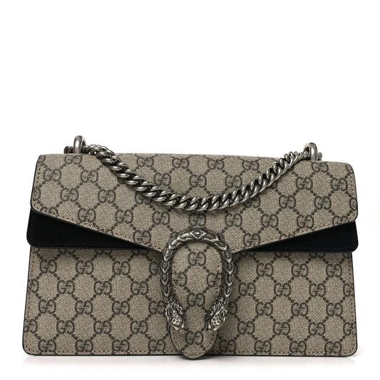 GG Supreme Monogram Small Dionysus Shoulder Bag Black