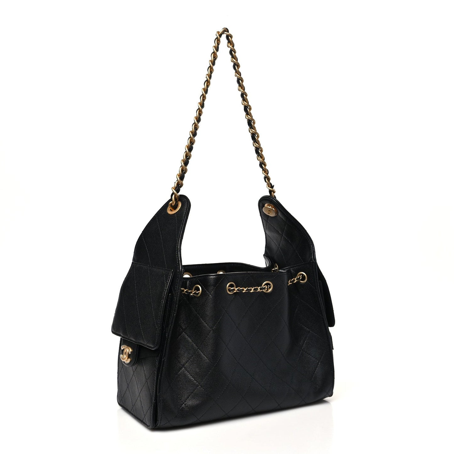 Caviar Quilted Small Chanel 25 Handbag Black