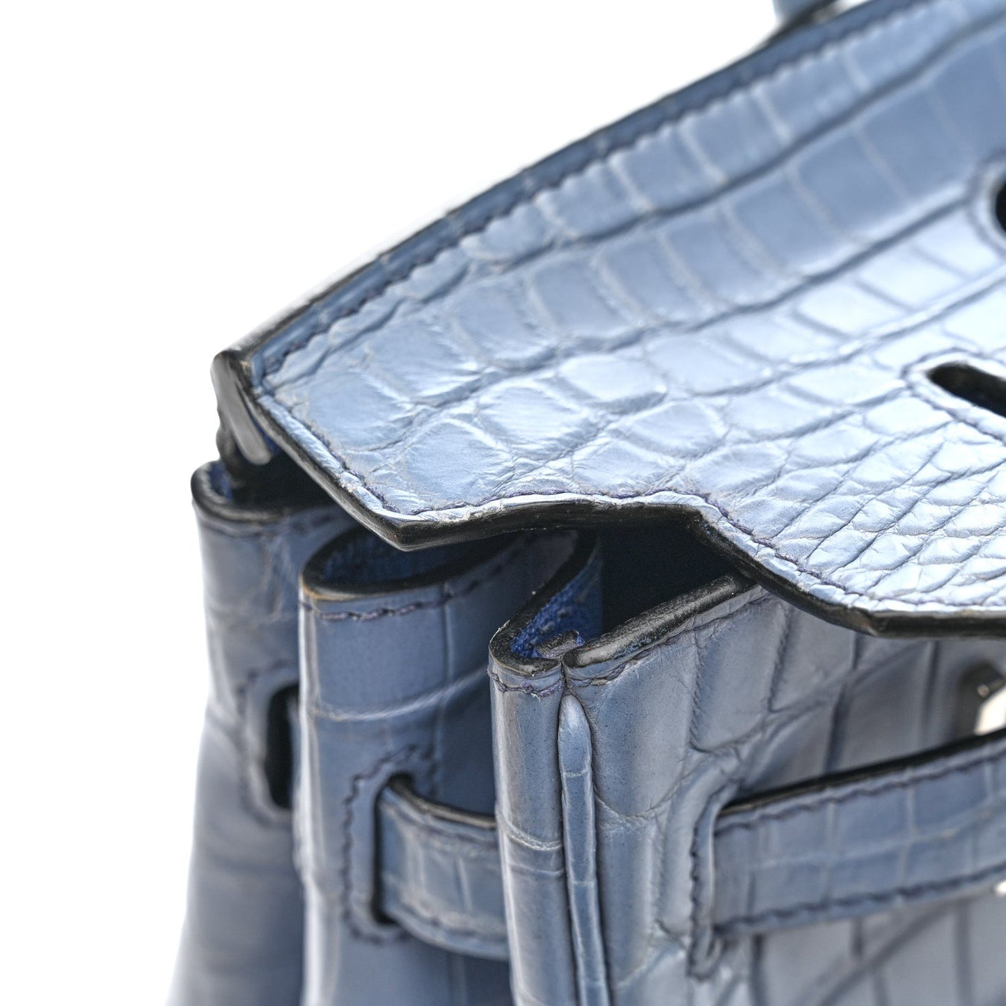Matte Porosus Crocodile Birkin 30 Bleu Brighton