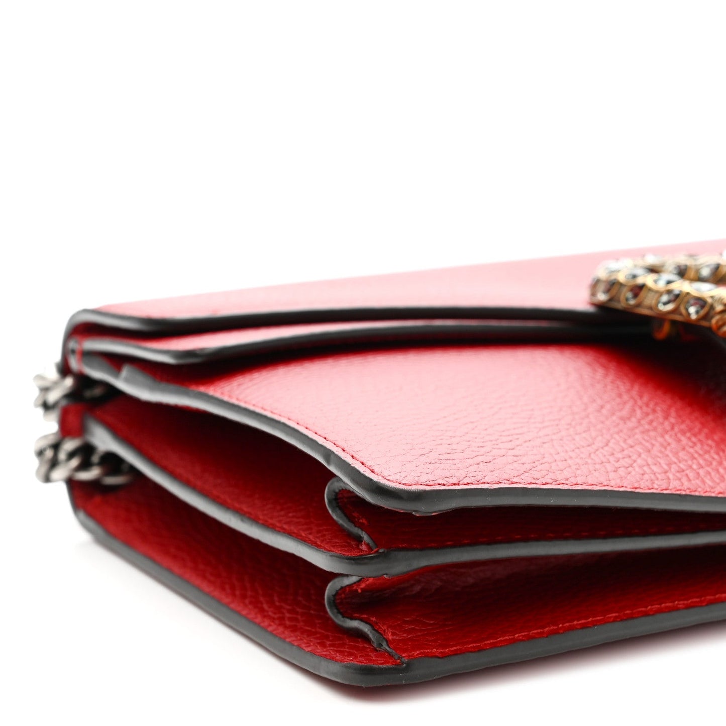 Dollar Calfskin Swarovski Crystal Small Dionysus Shoulder Bag Hibiscus Red
