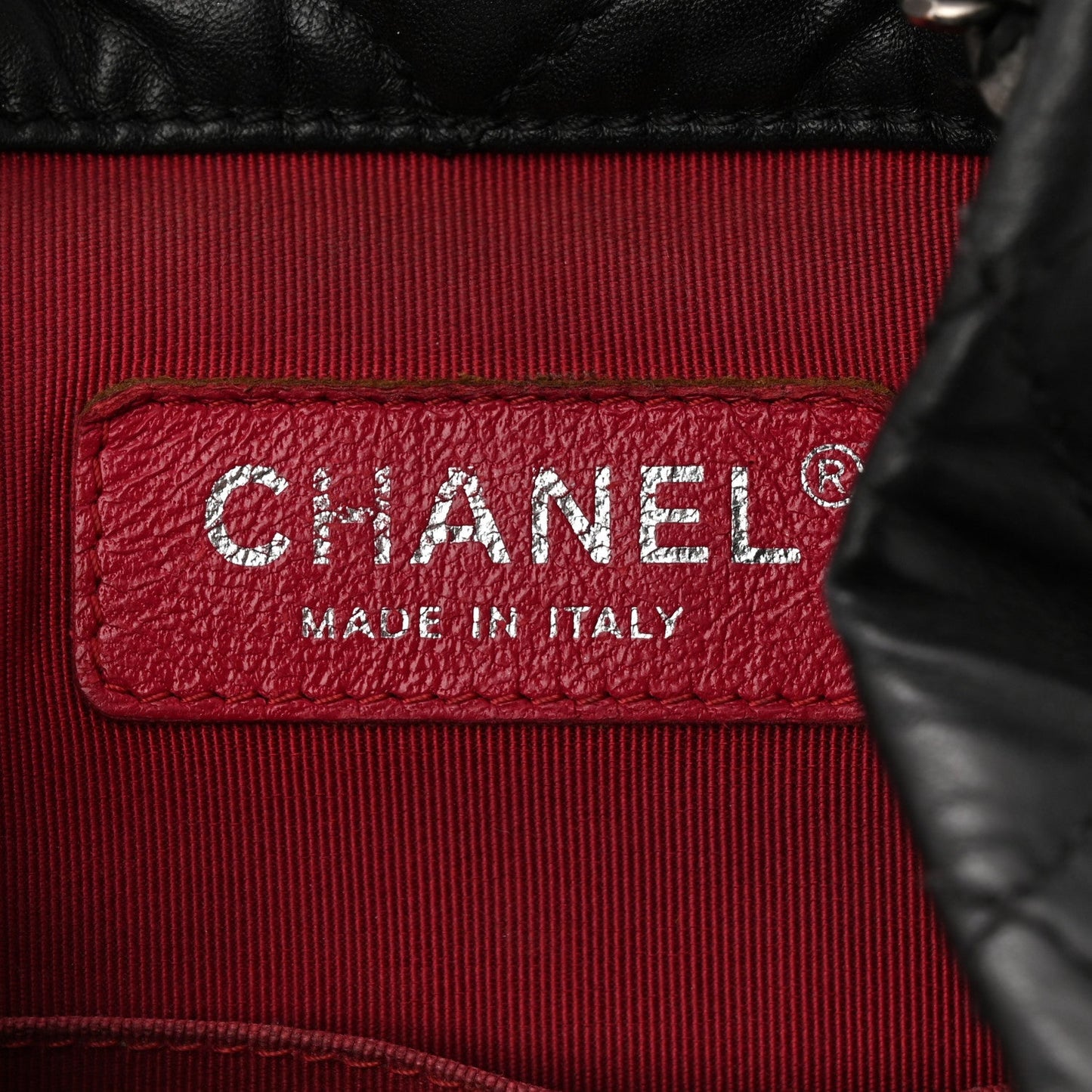 Aged Calfskin Quilted Small Gabrielle Backpack Black