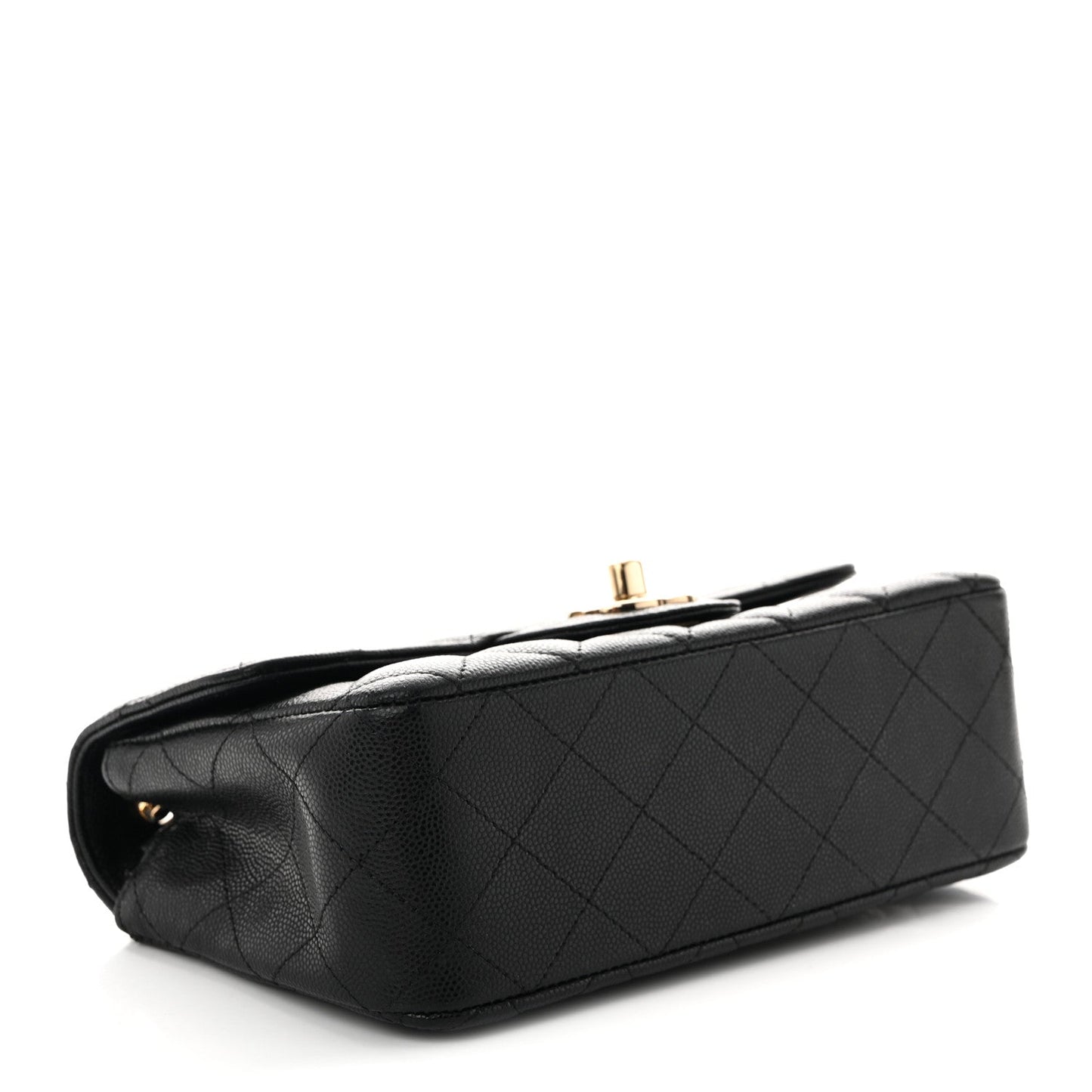 Caviar Quilted Mini Rectangular Flap Black