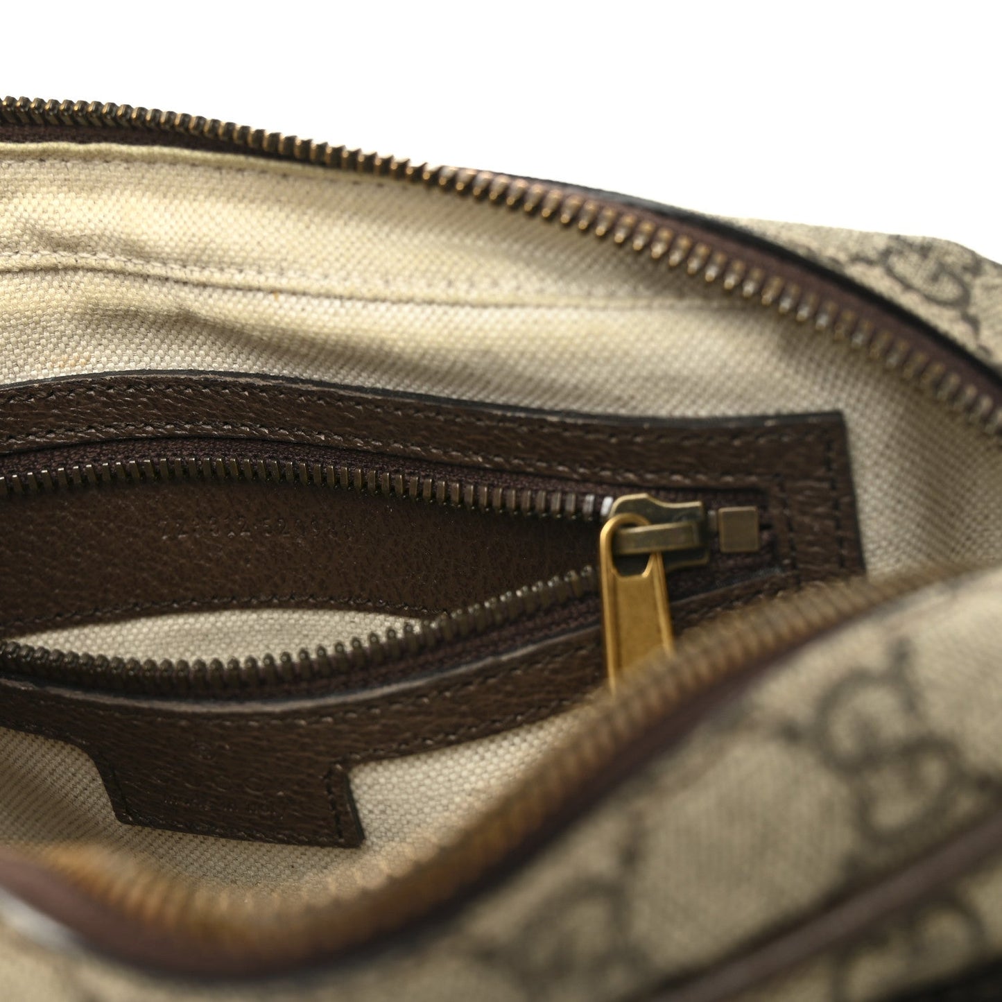 GG Supreme Monogram Textured Dollar Calfskin Web Small Ophidia Convertible Shoulder Bag Beige Ebony New Acero
