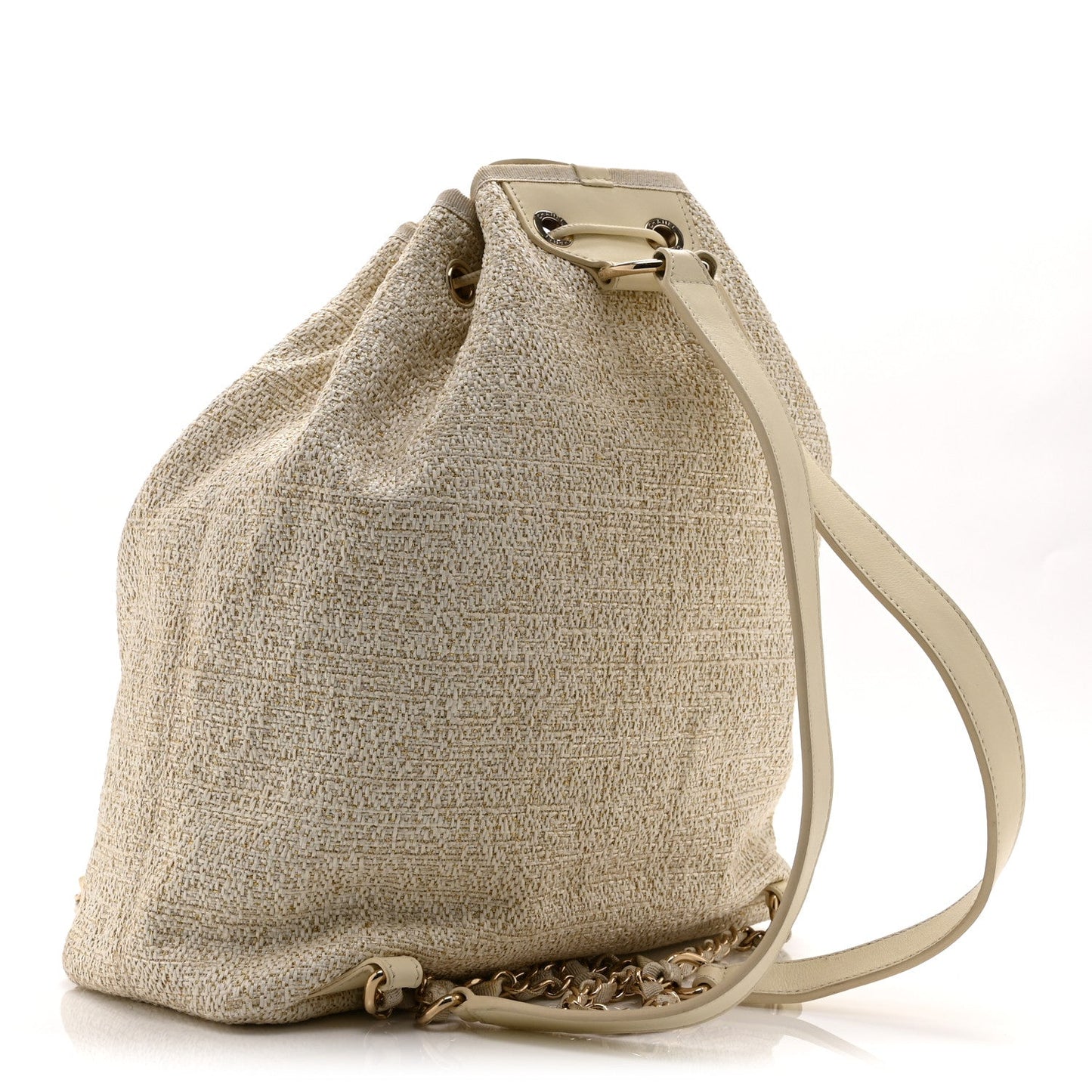 Canvas Large Deauville Backpack Light Beige