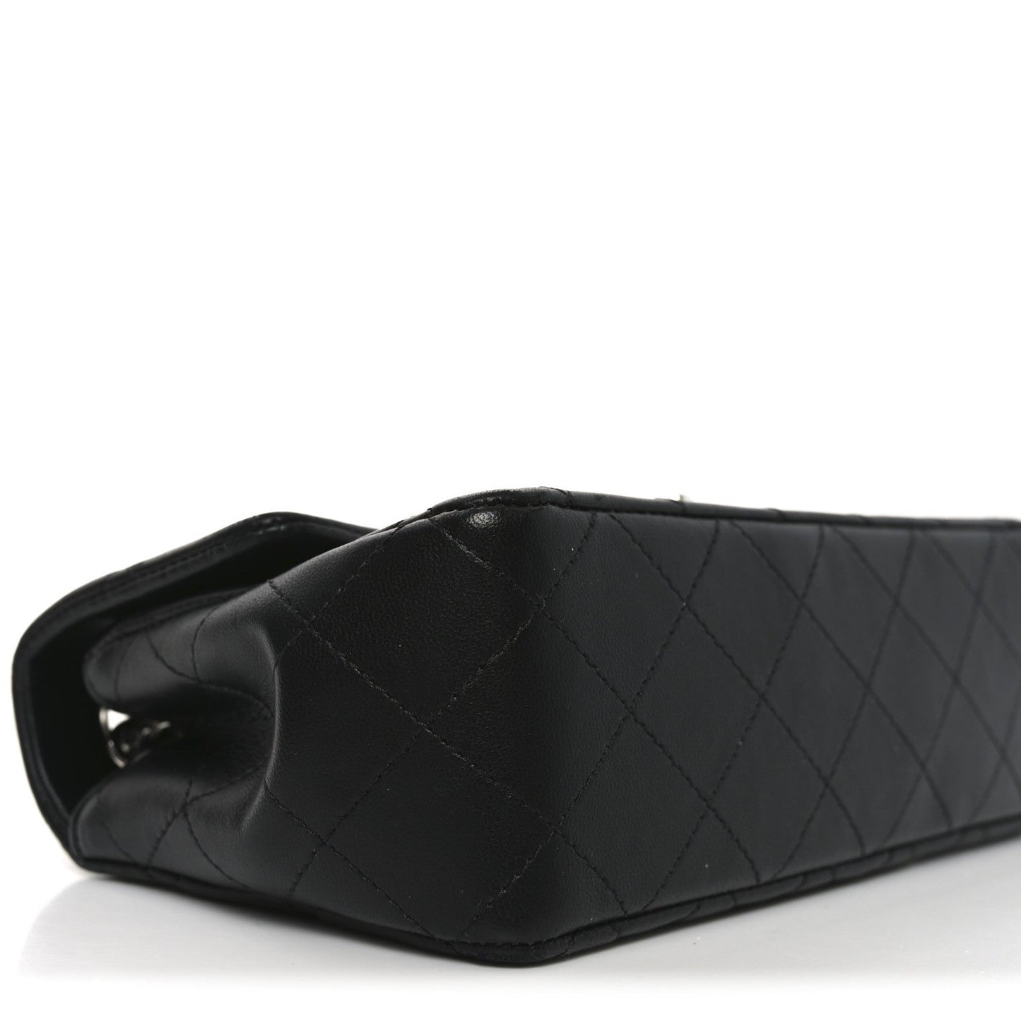 Lambskin Quilted Mini Rectangular Flap Black