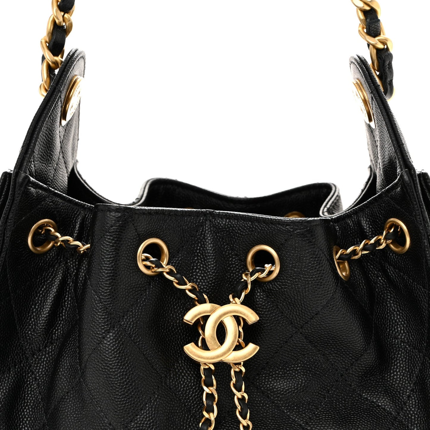 Caviar Quilted Mini Chanel 25 Handbag Black