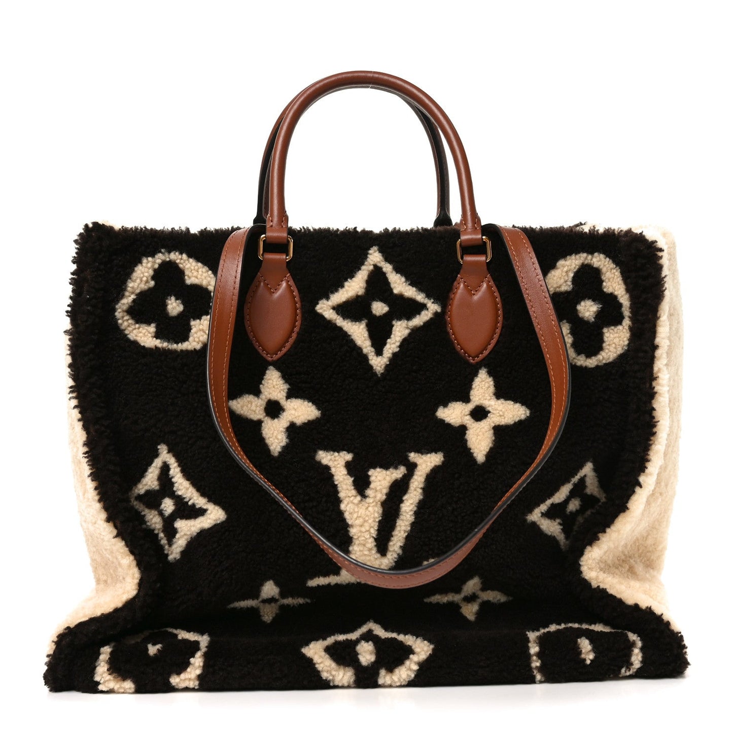 Shearling Monogram Giant Teddy Onthego GM Black White