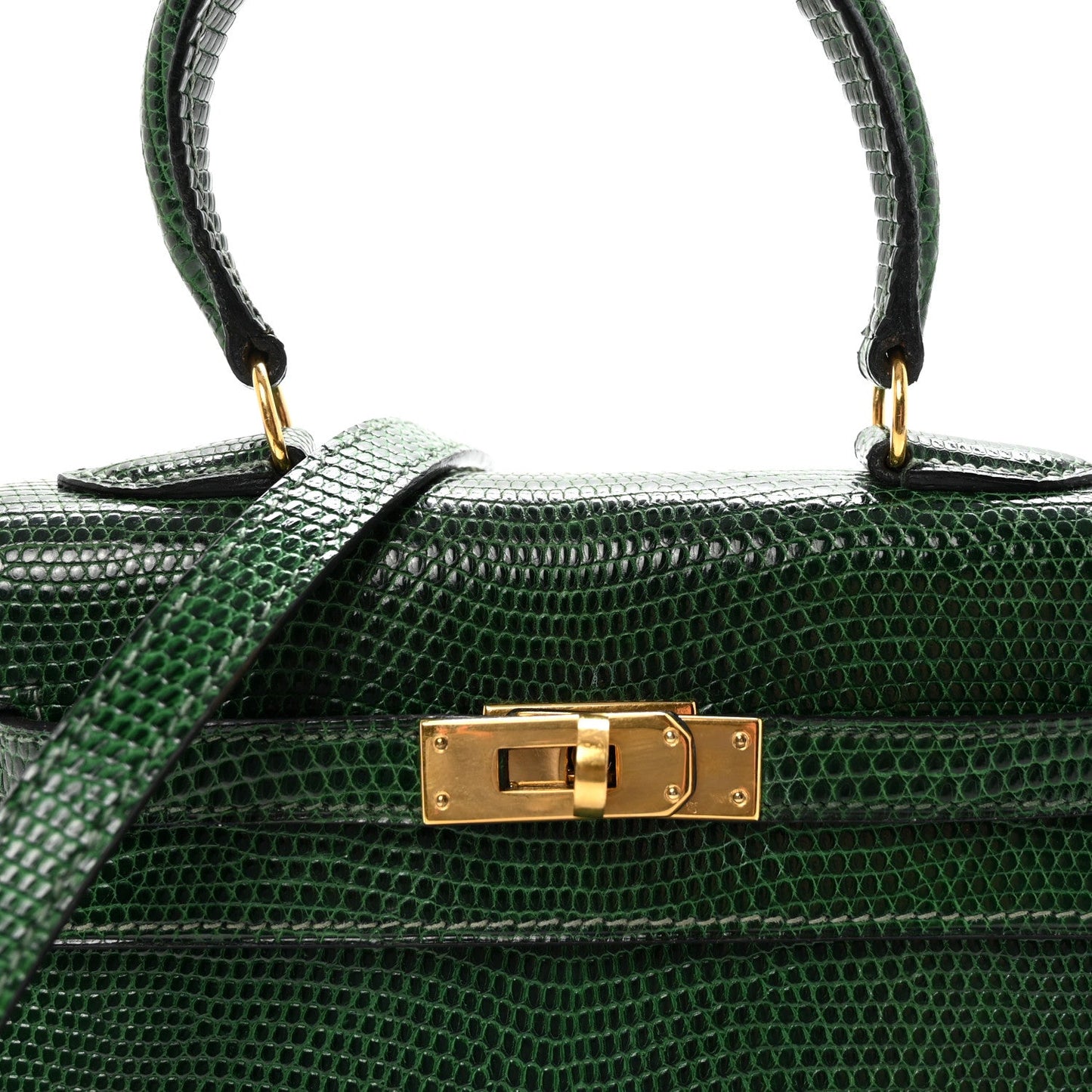 Lizard Mini Kelly Sellier 20 Vert Moyen