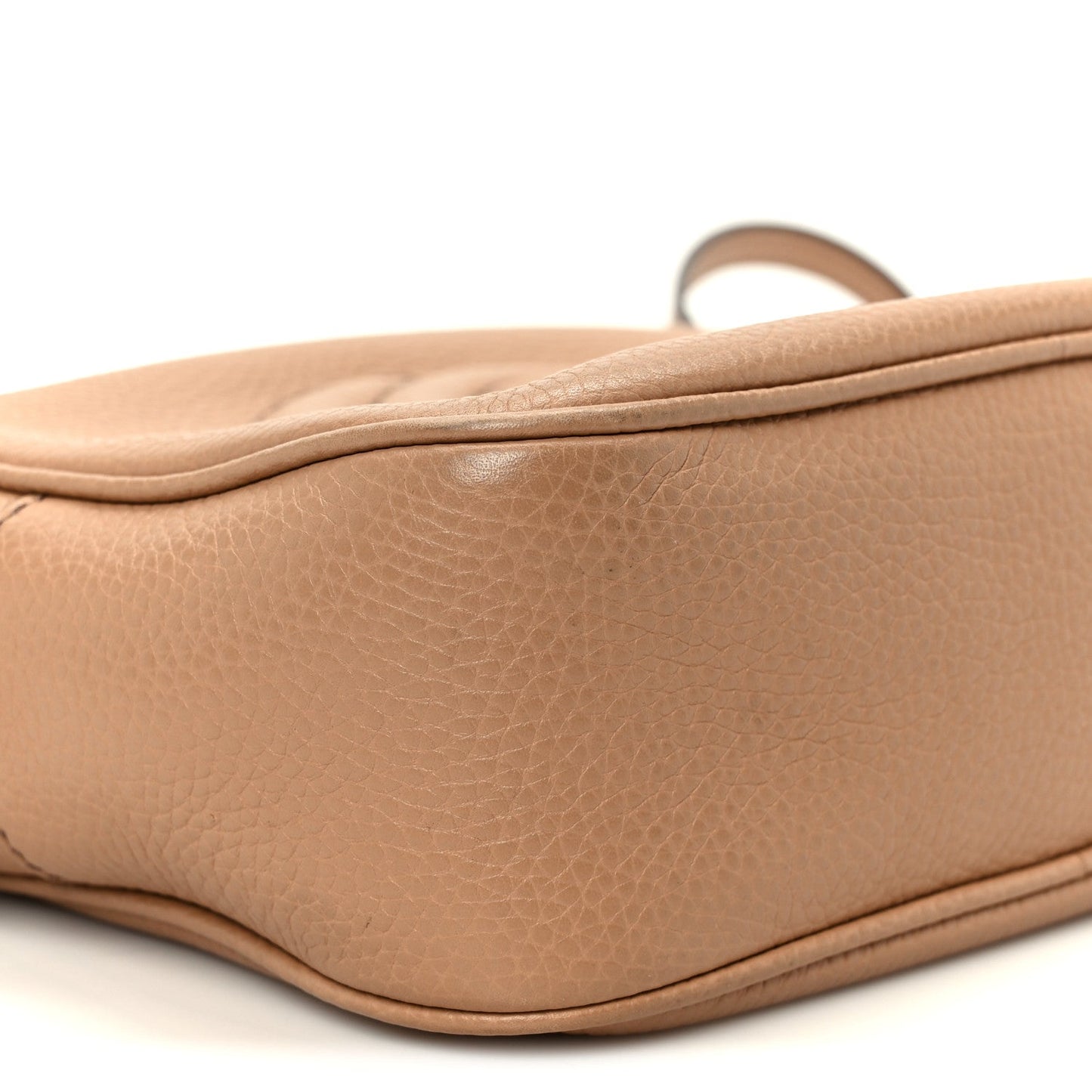 Pebbled Calfskin Small Soho Disco Bag Rose Beige