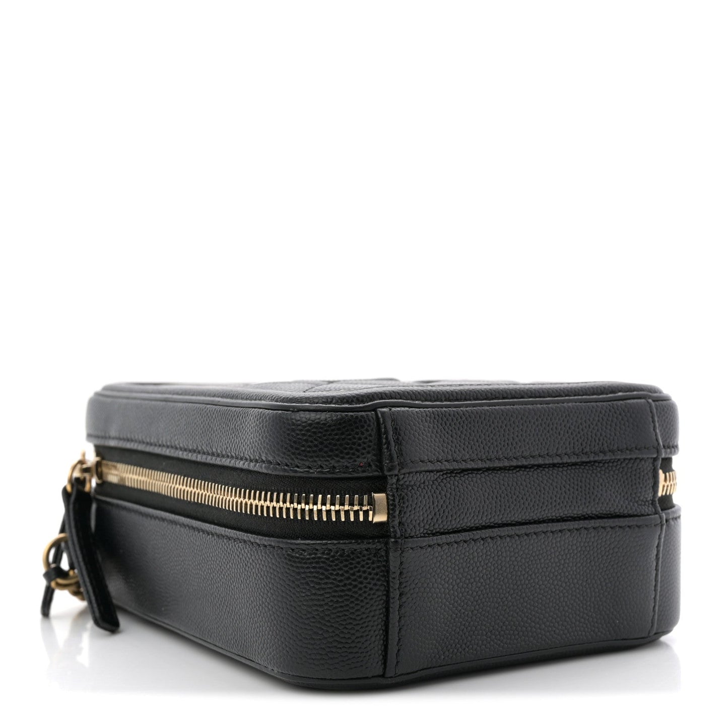 Caviar Quilted CC North South Filigree Vanity Case Black
