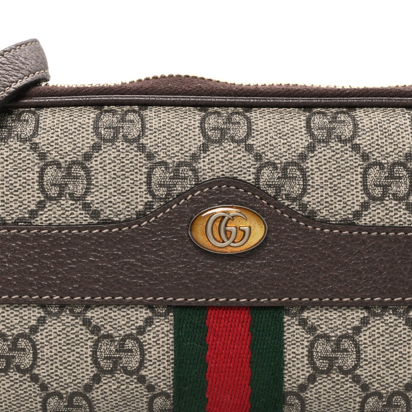 GG Supreme Monogram Web Mini Ophidia GG Bag Brown