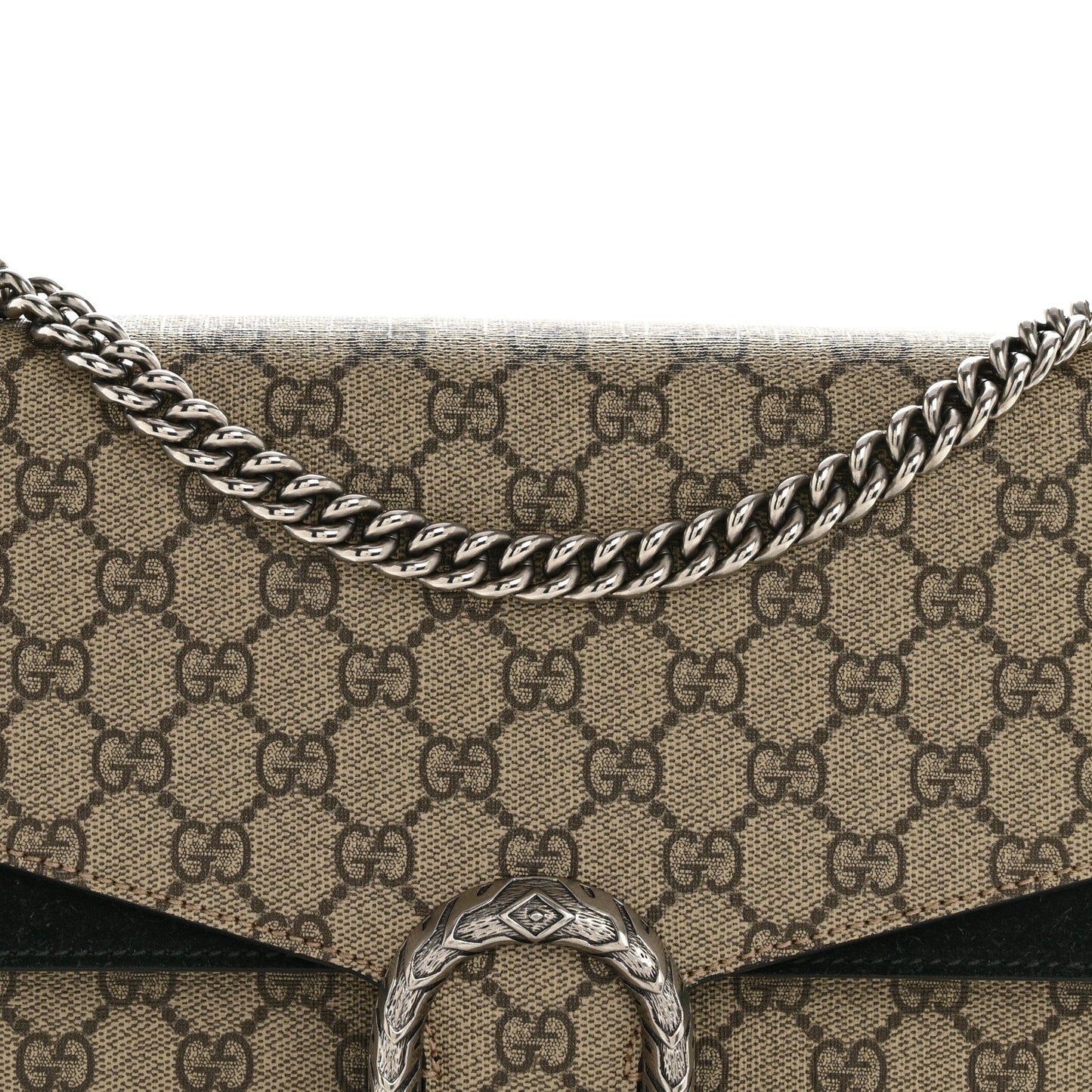 GG Supreme Monogram Medium Dionysus Shoulder Bag Black