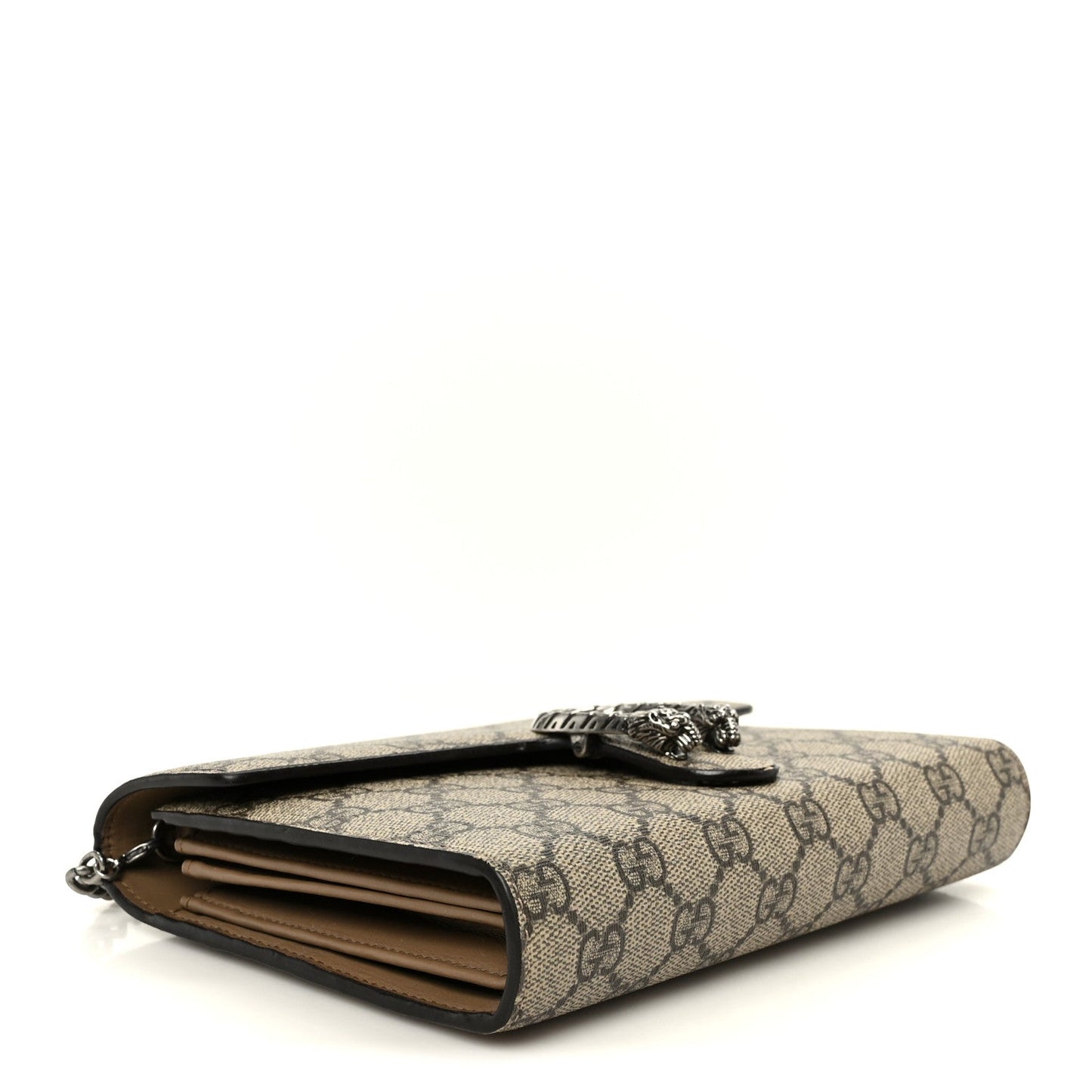 GG Supreme Monogram Mini Dionysus Chain Wallet Beige Taupe