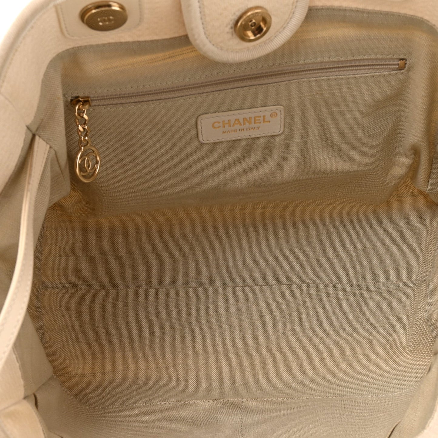 Mixed Fibers Small Deauville Tote White