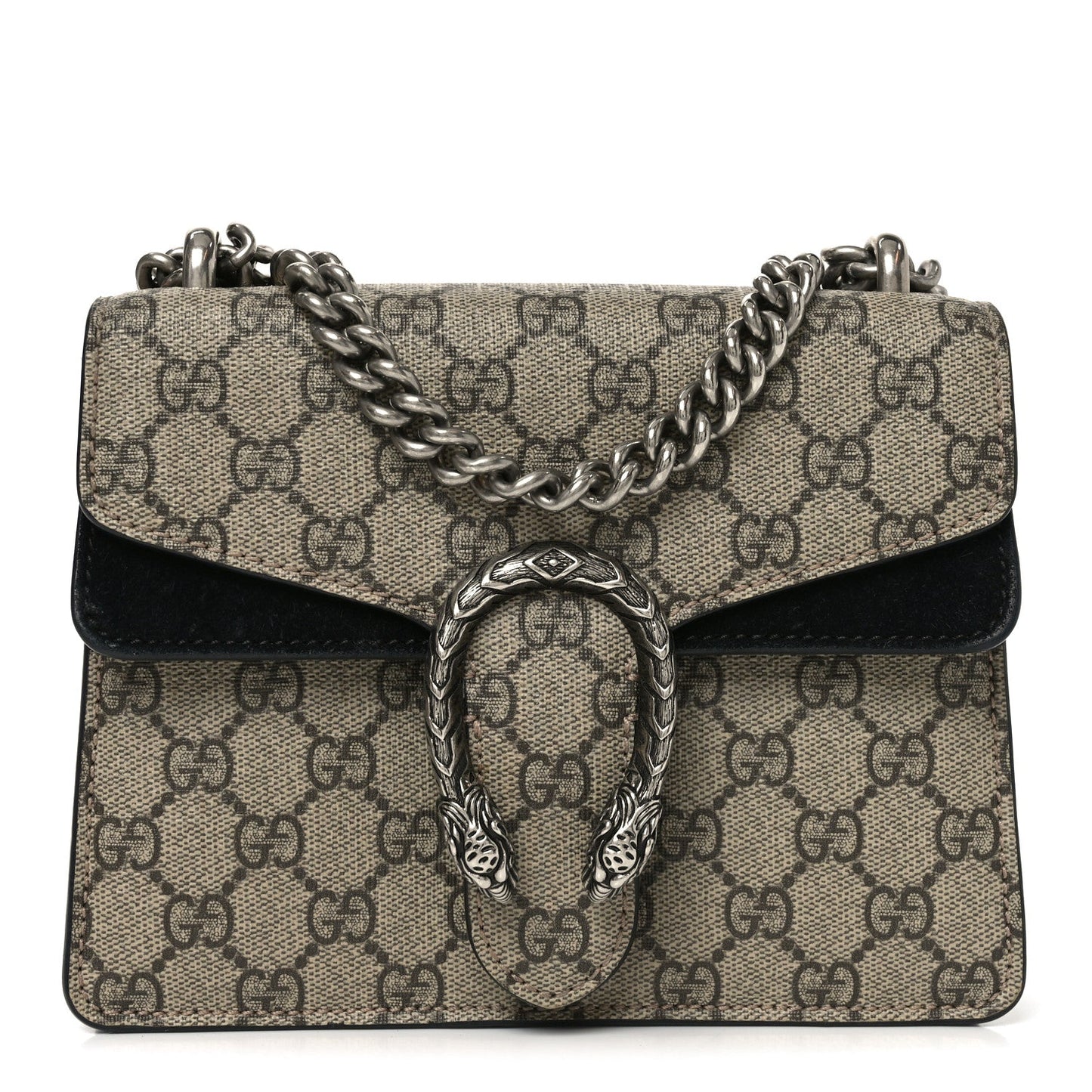 GG Supreme Monogram Mini Dionysus Shoulder Bag Black