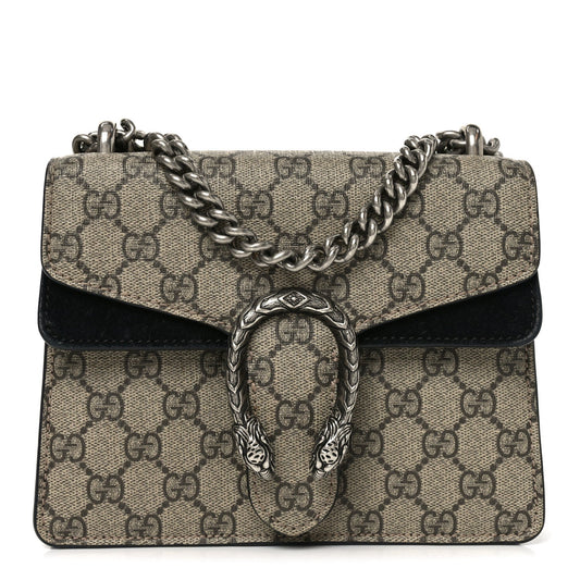 GG Supreme Monogram Mini Dionysus Shoulder Bag Black