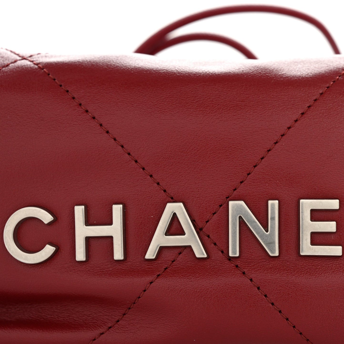 Shiny Calfskin Quilted Mini Chanel 22 Red