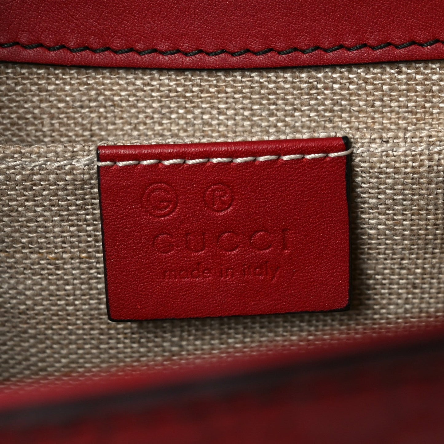Microguccissima Medium Emily Chain Shoulder Bag Red