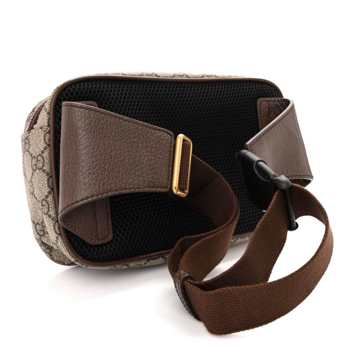 Soft GG Supreme Monogram Medium Ophidia Belt Bag Dark Brown