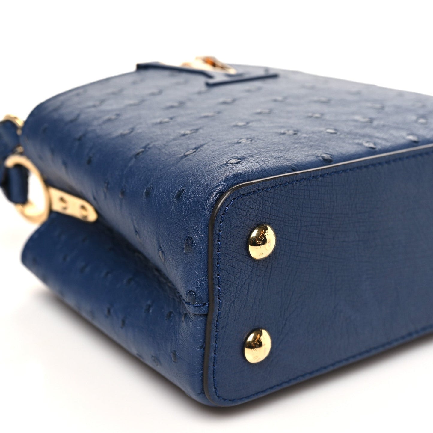 Ostrich Capucines Mini Indigo