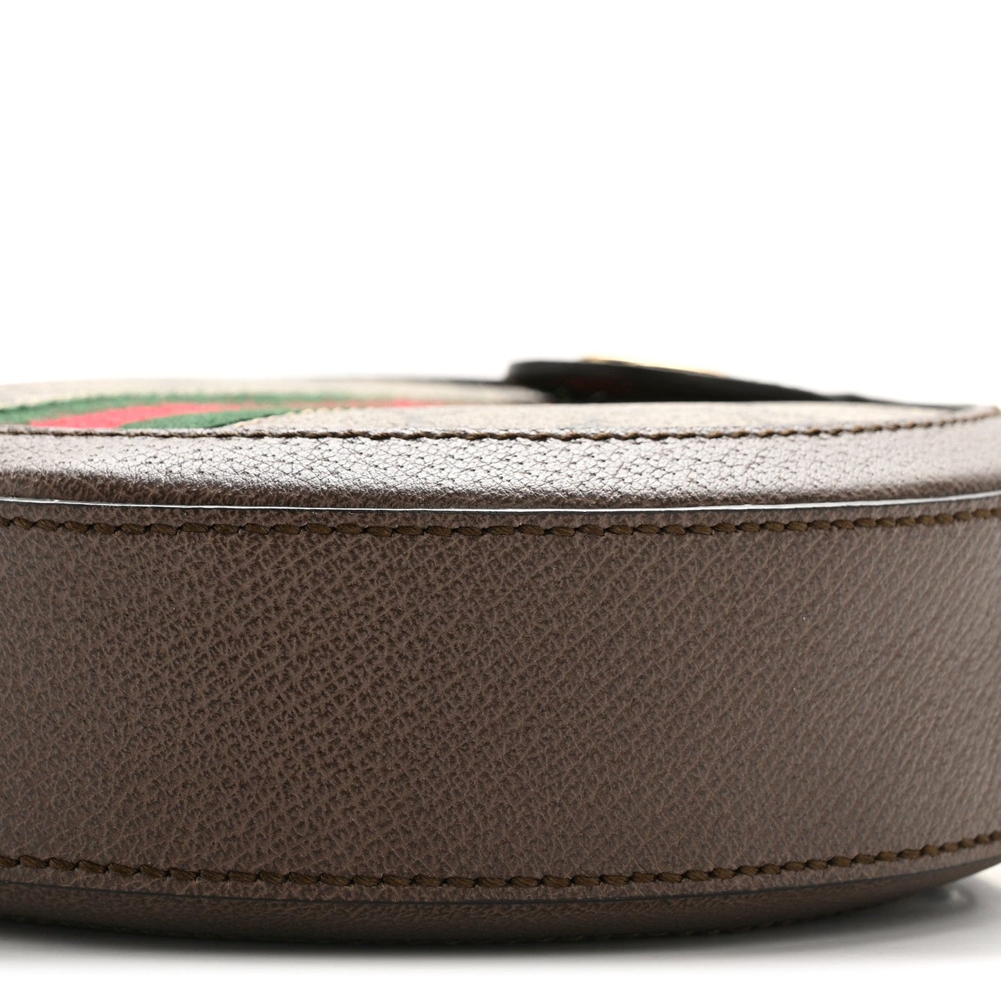 GG Supreme Monogram Web Mini Ophidia Round Shoulder Bag Brown