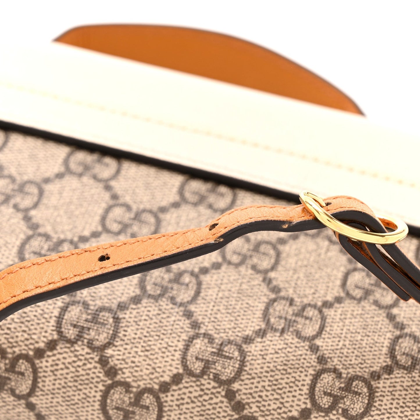 GG Supreme Monogram New Sakai Calfskin Mini Padlock Top Handle Shoulder Bag Beige Ebony Mystic White Sun Oil