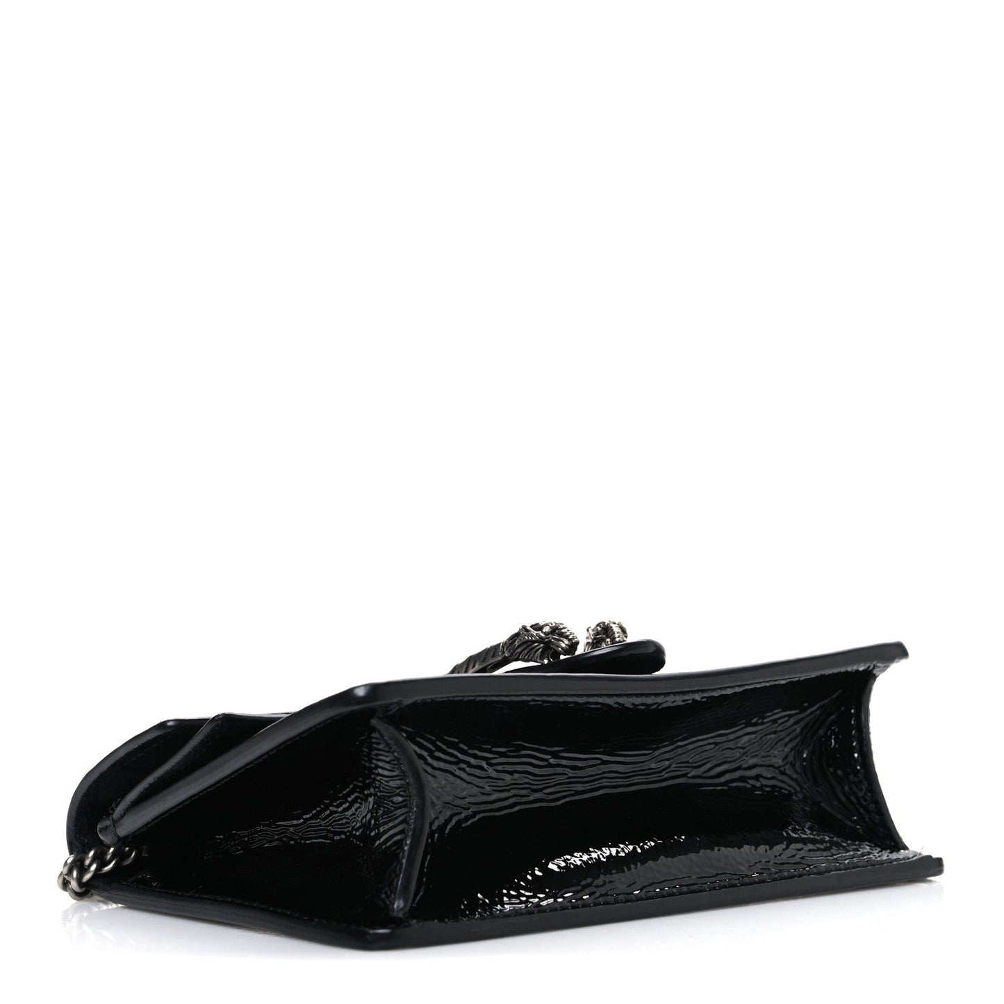 Crinkled Patent Mini Dionysus Shoulder Bag Black