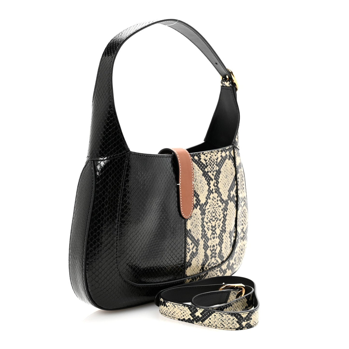 Snakeskin Small Jackie 1961 Hobo Black Beige