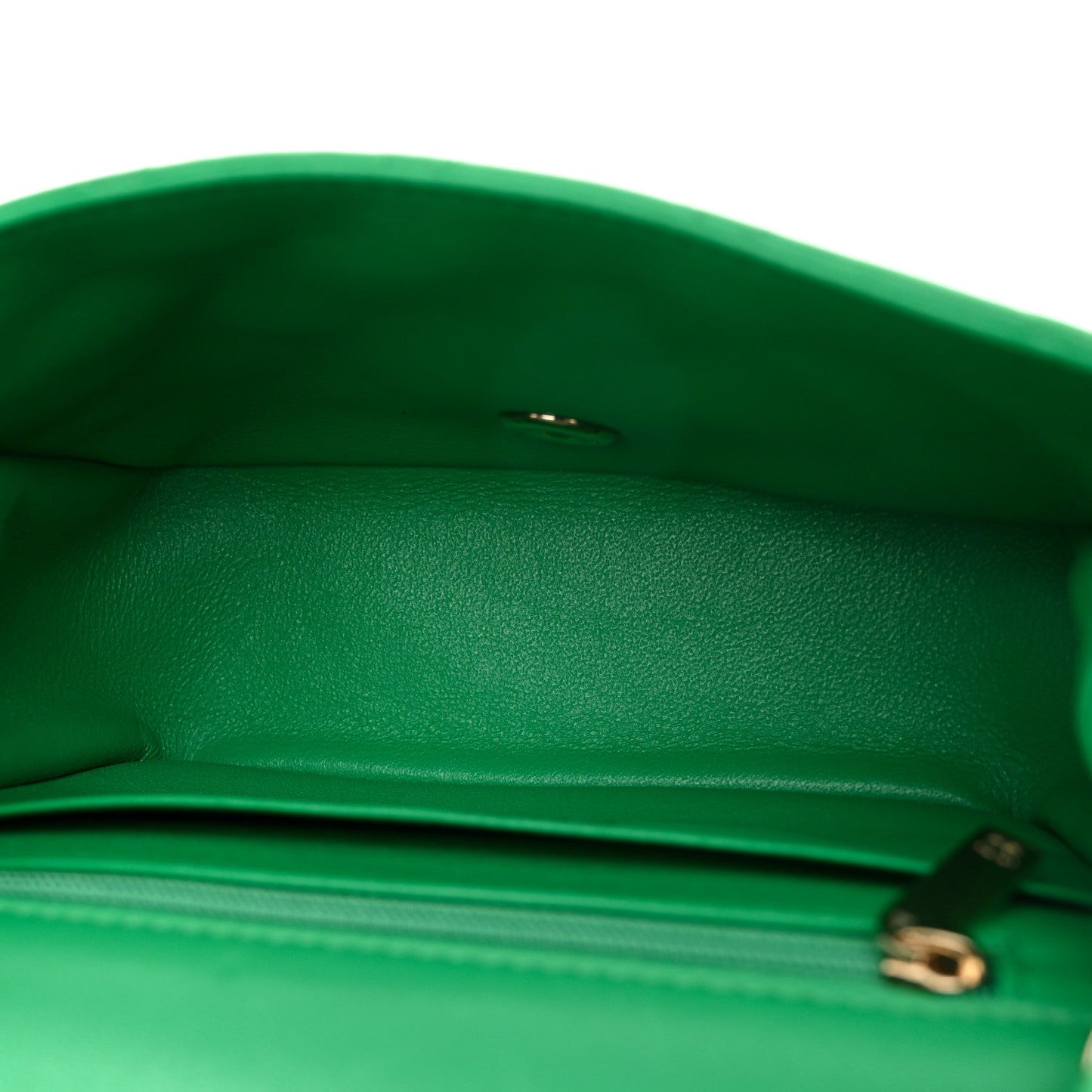 Lambskin Quilted Mini Square Flap Green