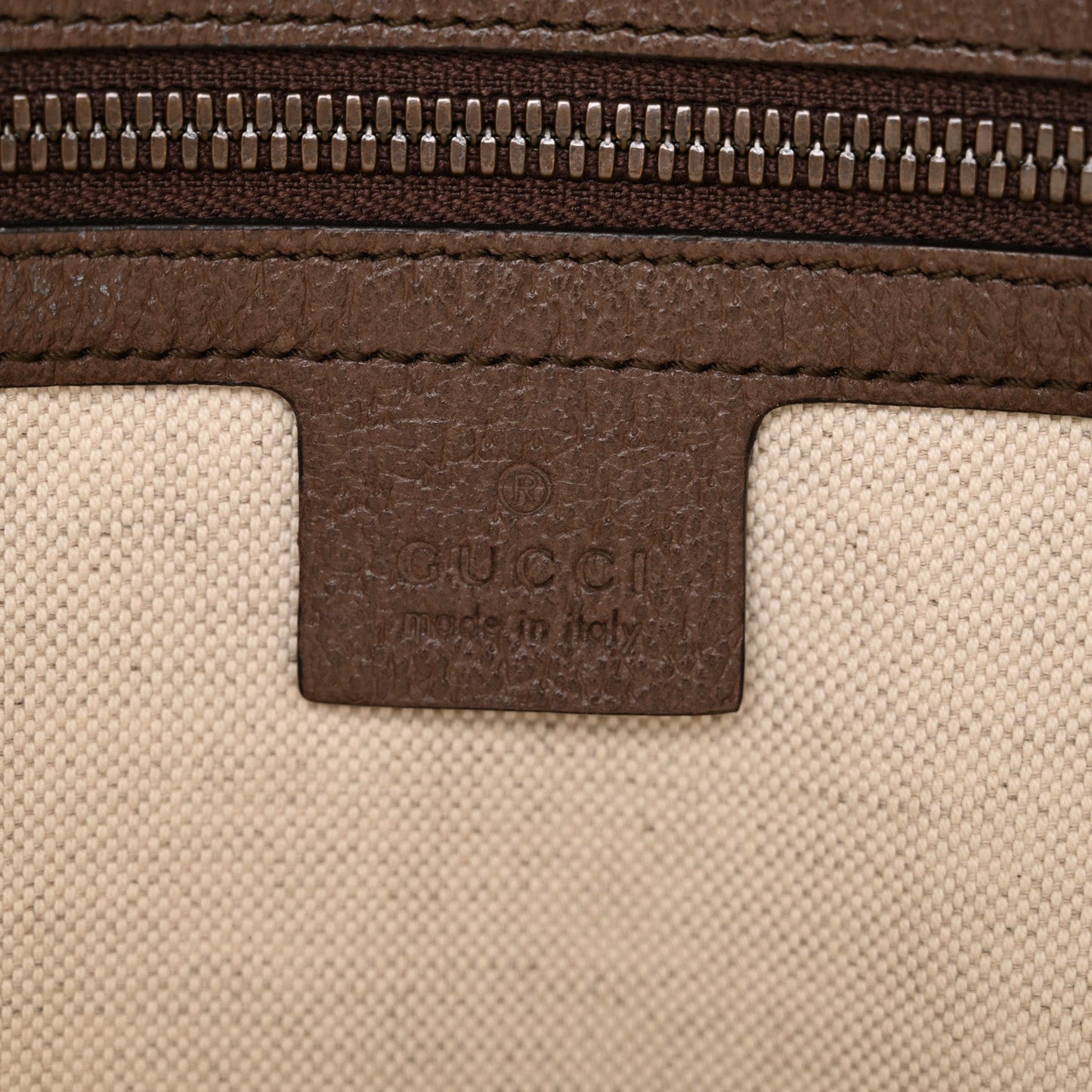 GG Supreme Monogram Web Small Ophidia Half Moon Hobo Brown