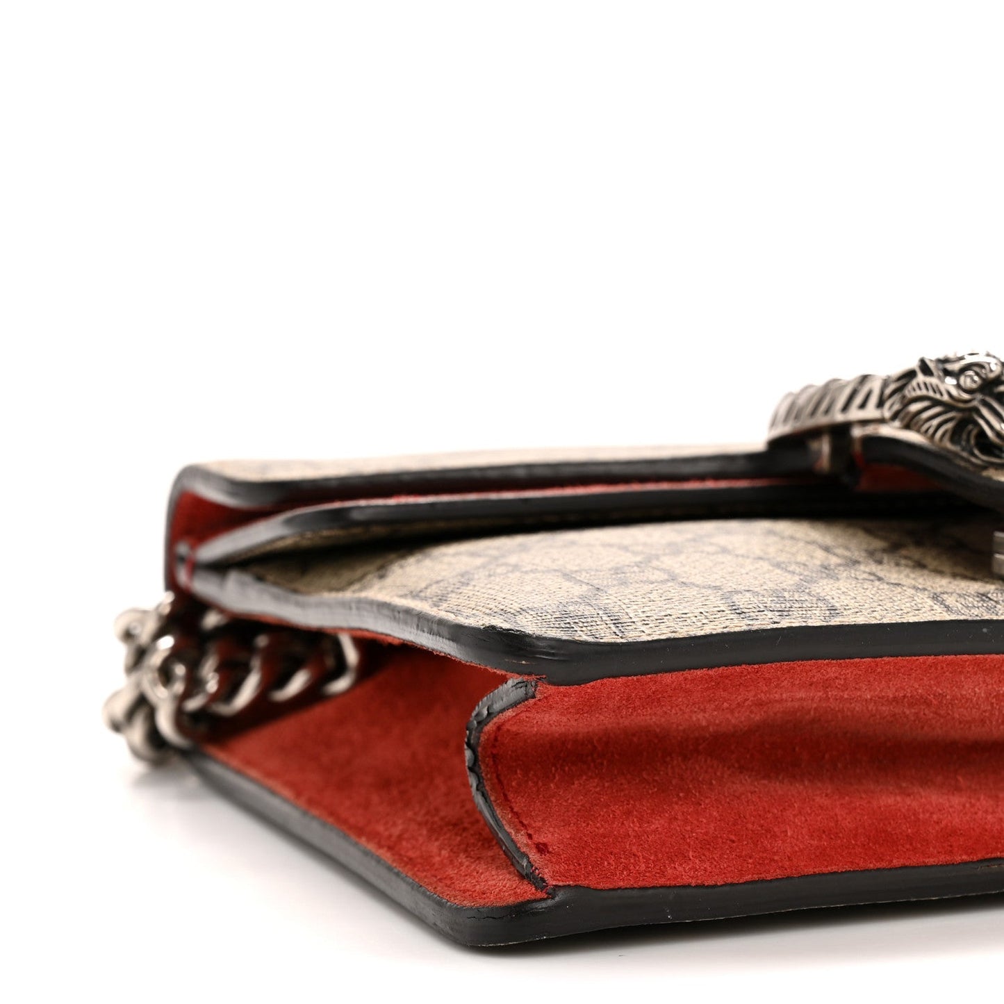 GG Supreme Monogram Mini Dionysus Shoulder Bag Hibiscus Red