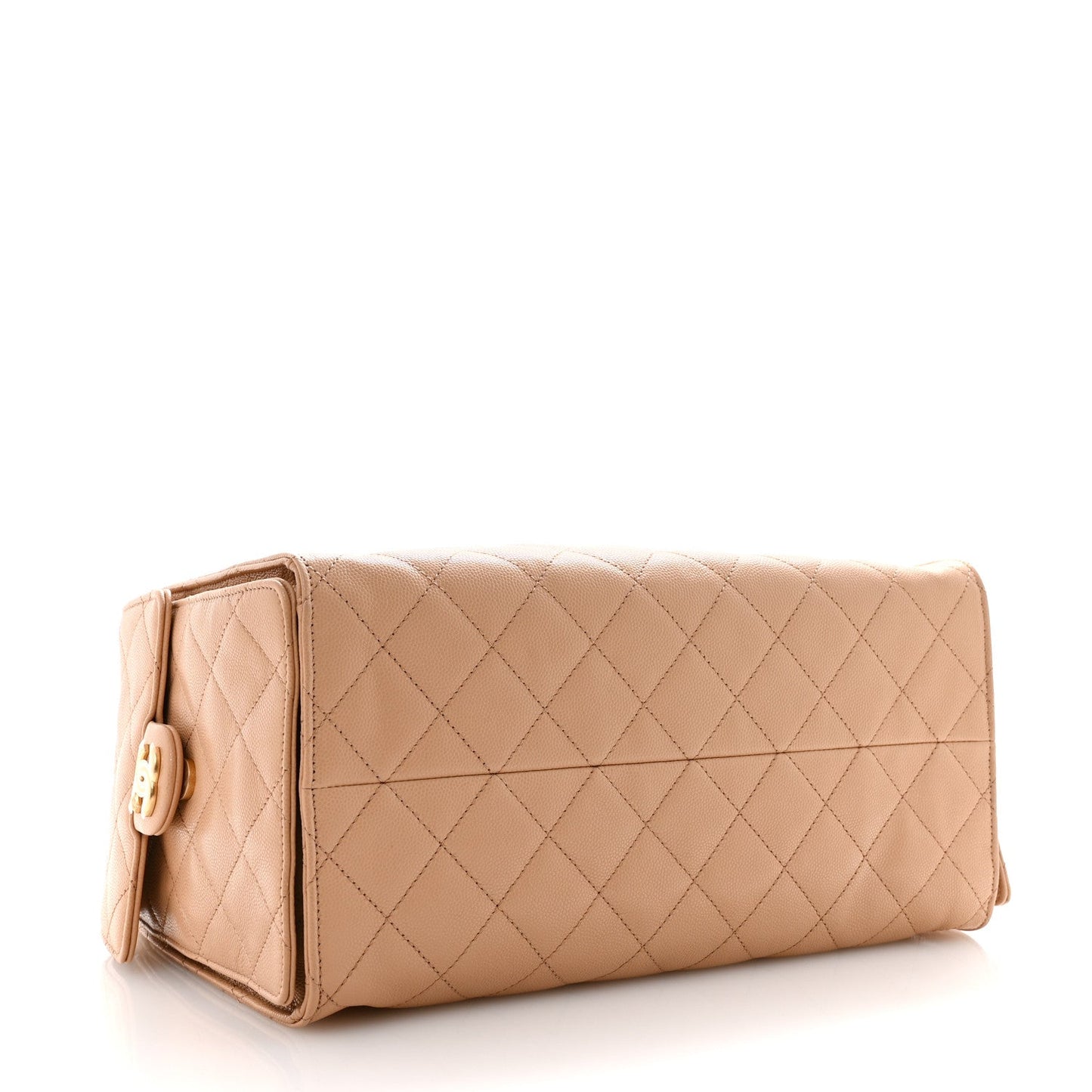 Caviar Quilted Medium Chanel 25 Handbag Beige