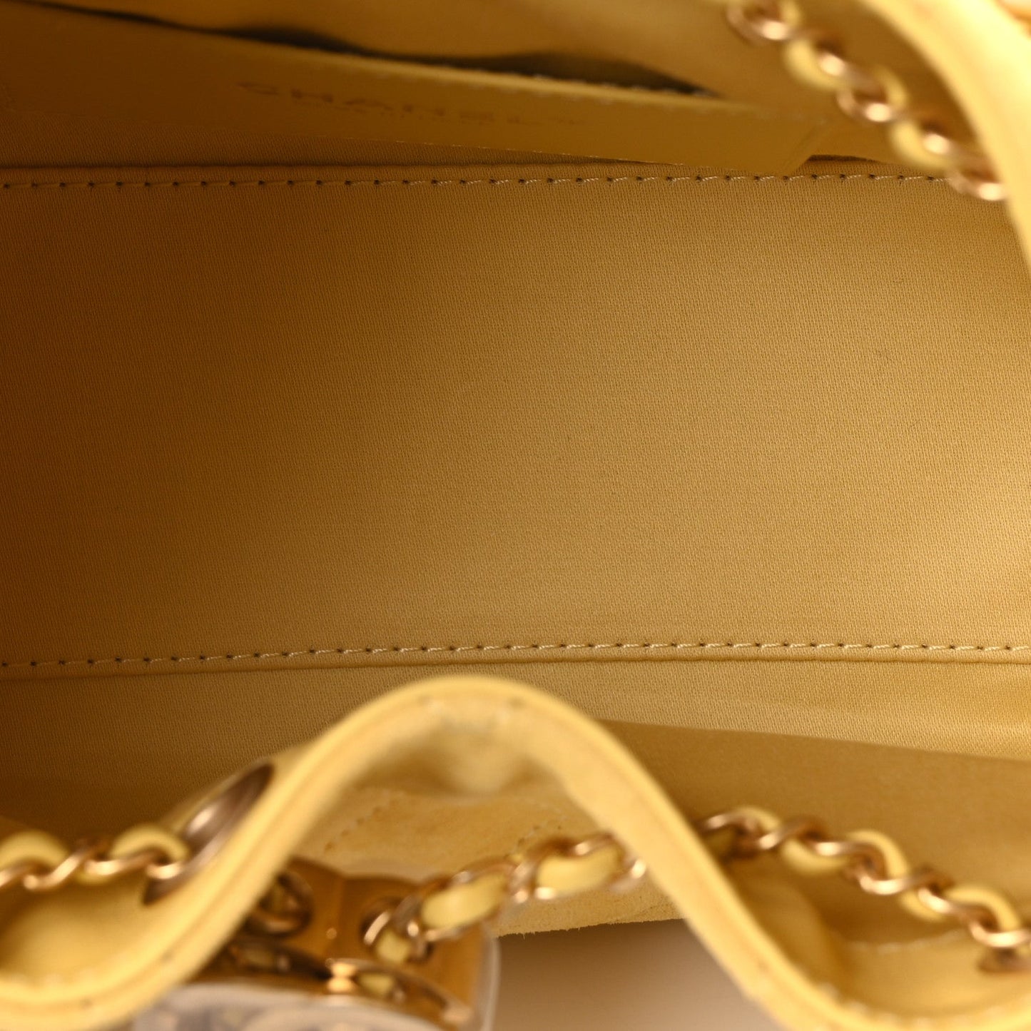 Suede Quilted Mini Chanel 25 Handbag Yellow