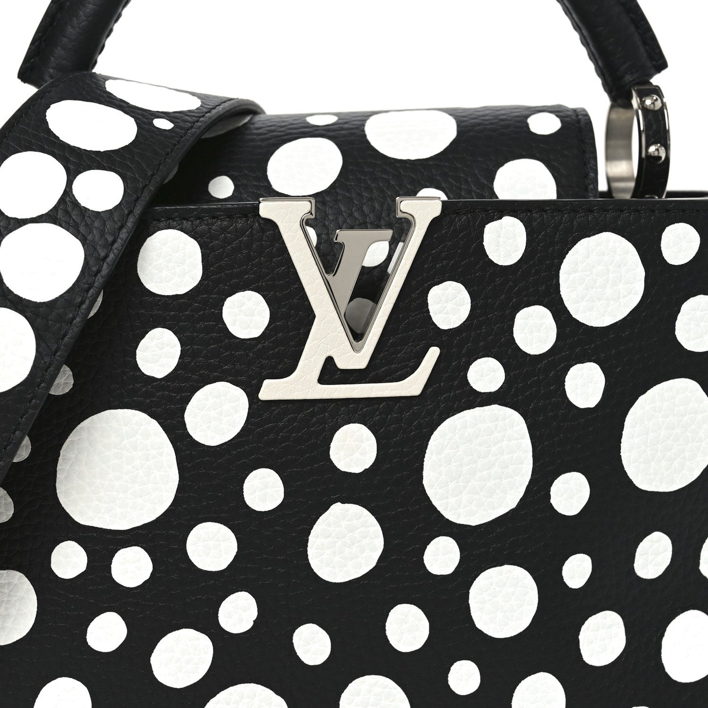LV X YK Taurillon Capucines BB Black White