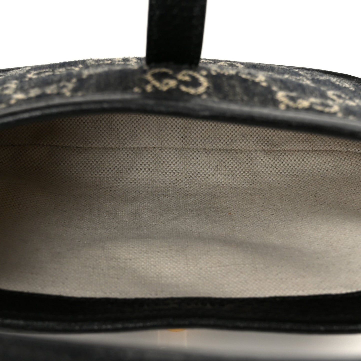 Jacquard Denim GG Monogram Small Jackie 1961 Hobo Black Ivory