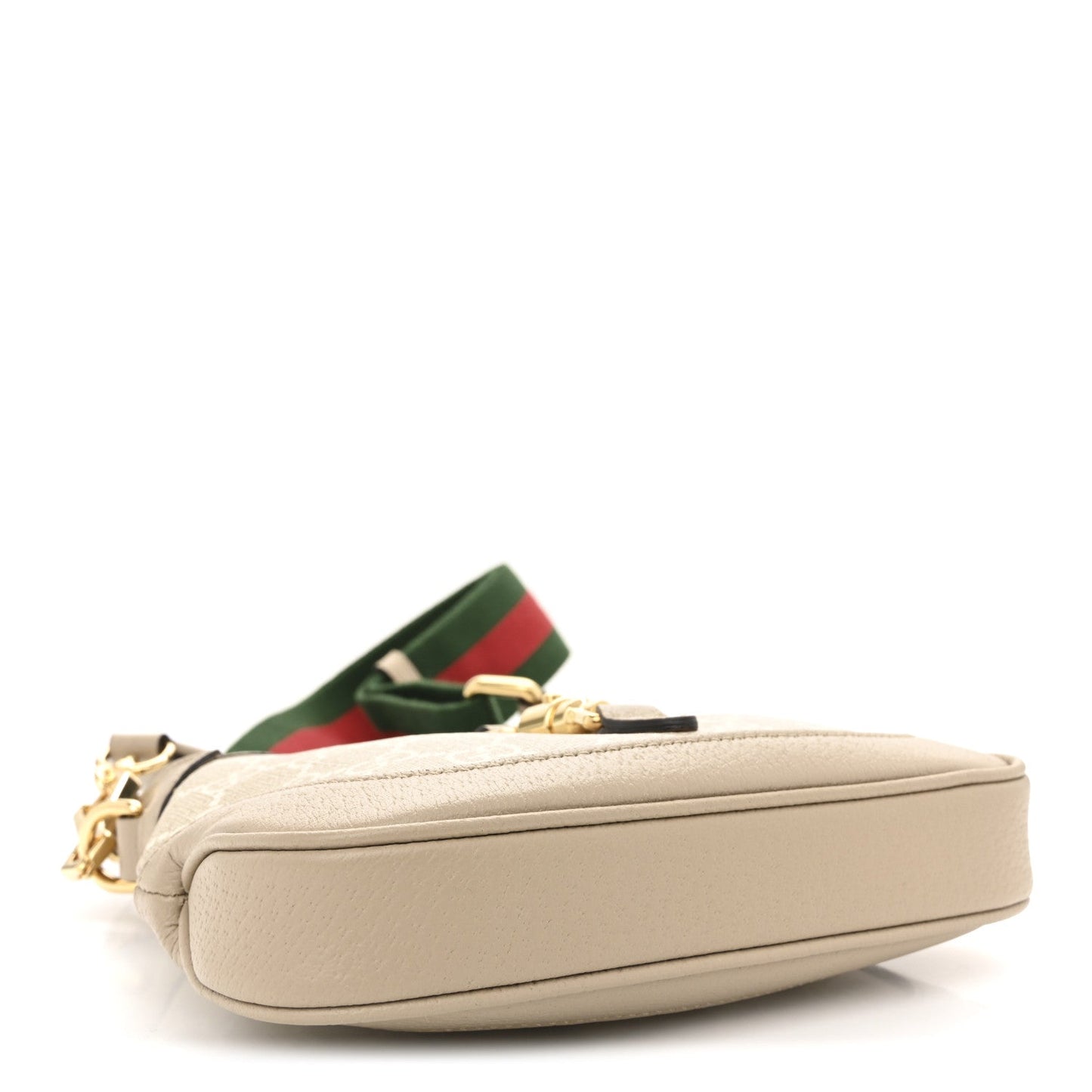 GG Supreme Monogram Textured Dollar Calfskin Mini Jackie 1961 Hobo Beige Mystic White Oatmeal