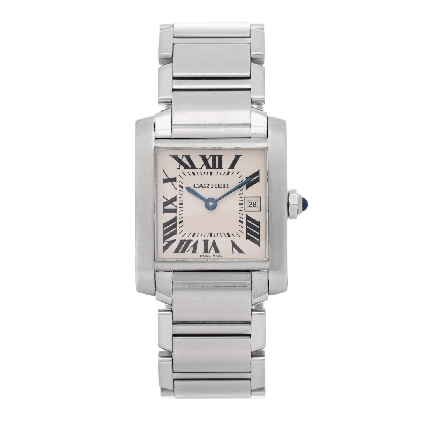 Stainless Steel 25mm Tank Francaise Quartz Watch