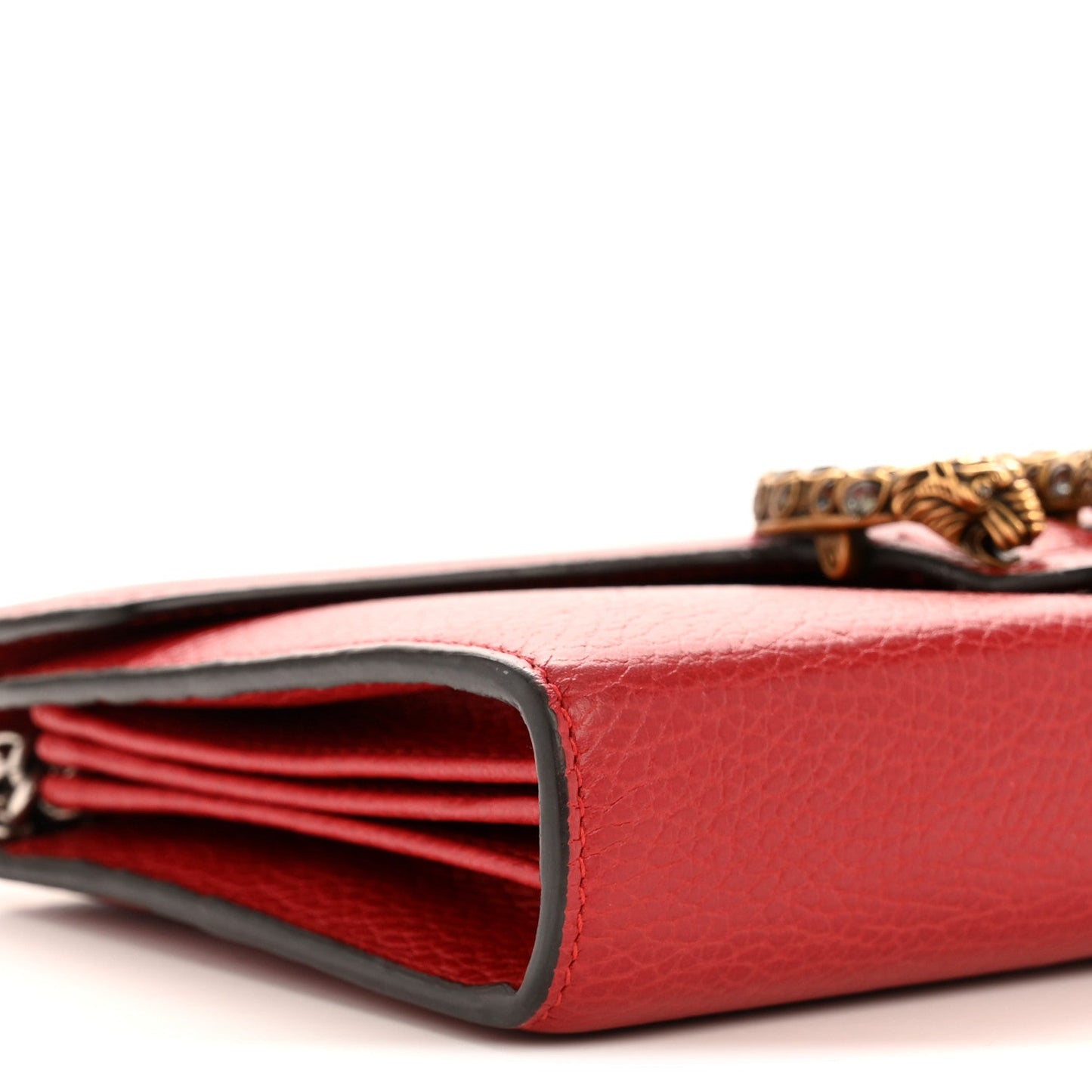 Calfskin Mini Dionysus Chain Wallet Hibiscus Red