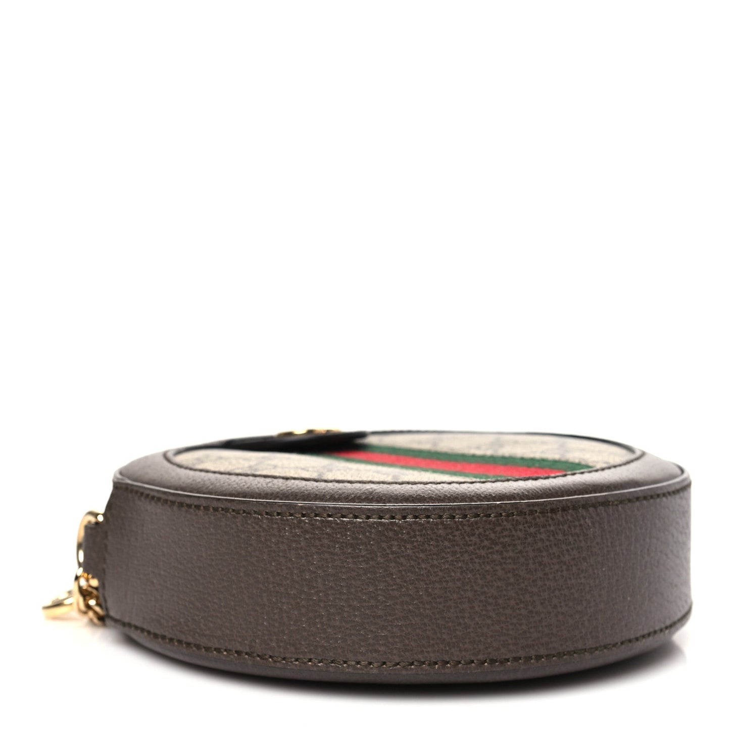 GG Supreme Monogram Web Mini Ophidia Round Shoulder Bag Brown