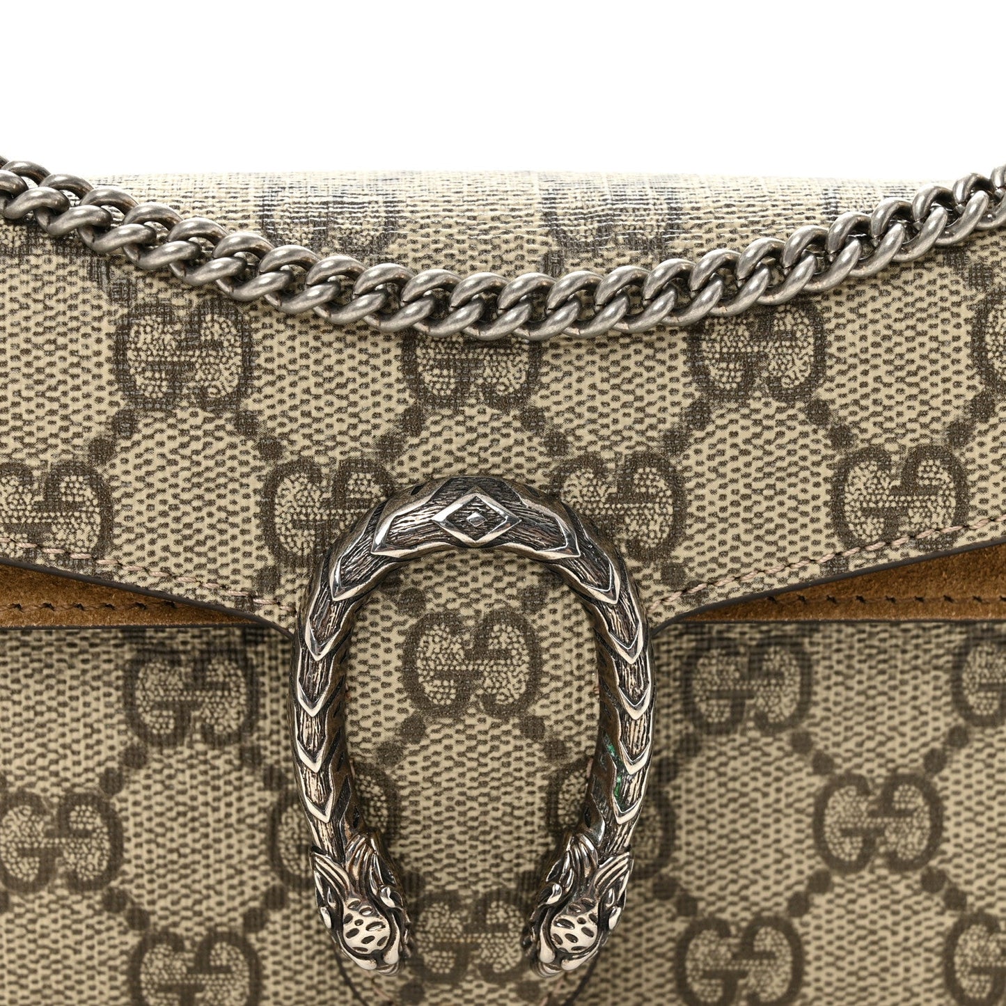 GG Supreme Monogram Super Mini Dionysus Shoulder Bag Taupe