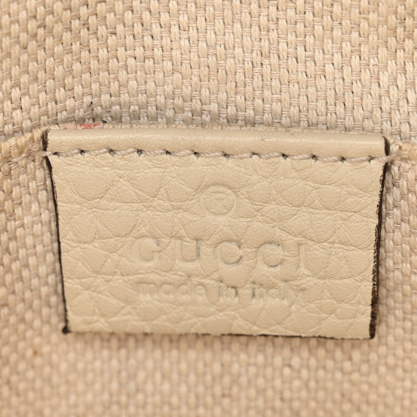Pebbled Calfskin Small Soho Disco Bag Off White