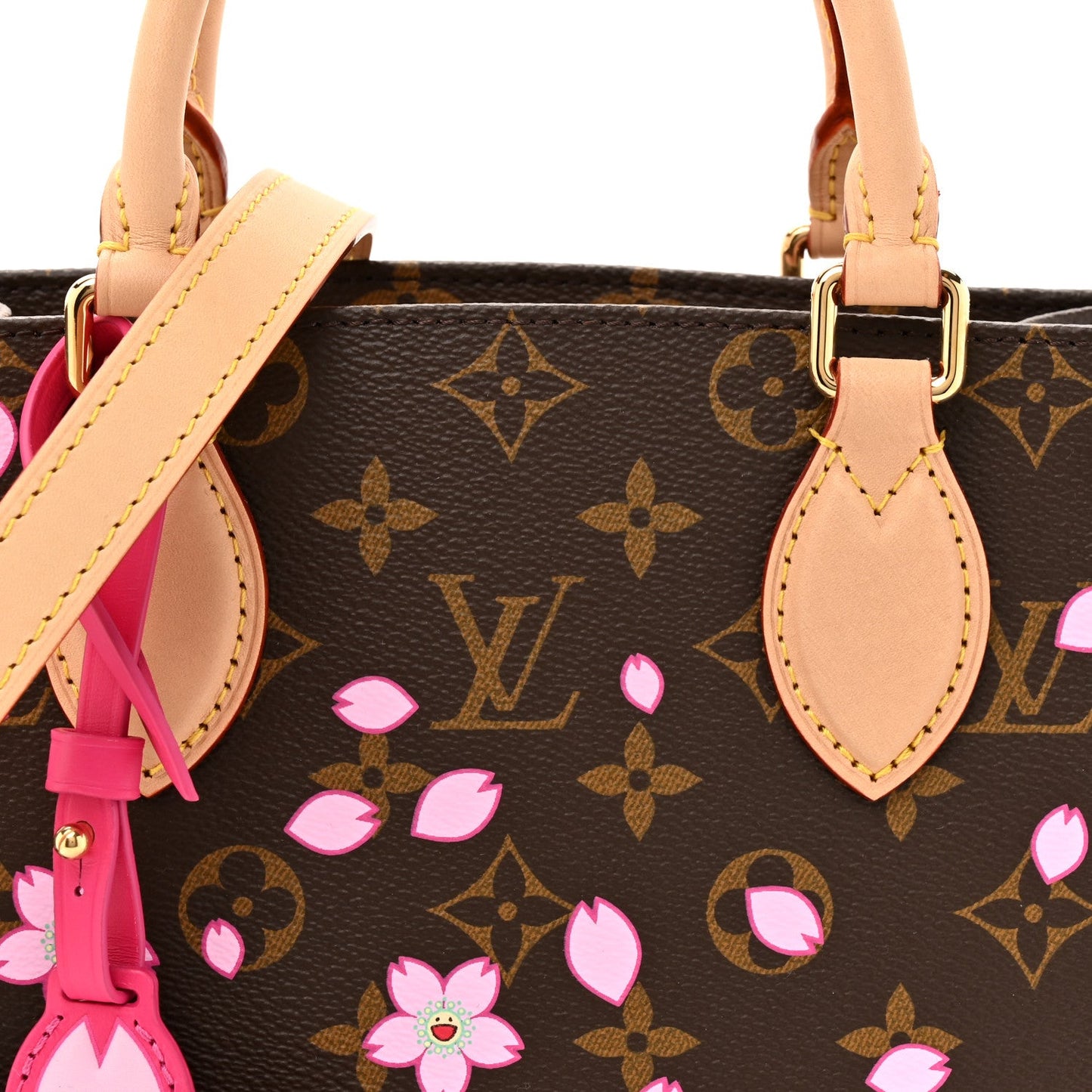 LV X TM Monogram Cherry Blossom Onthego PM Sakura Brown