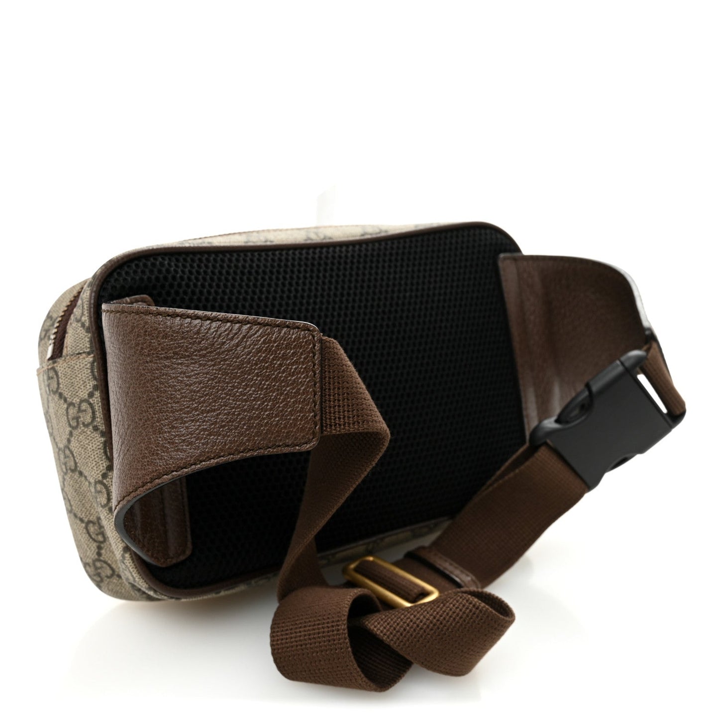 Soft GG Supreme Monogram Medium Ophidia Belt Bag Dark Brown