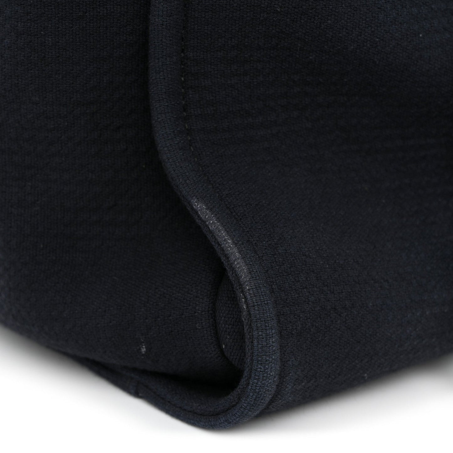 Mixed Fibers Calfskin Medium Deauville Tote Navy Blue