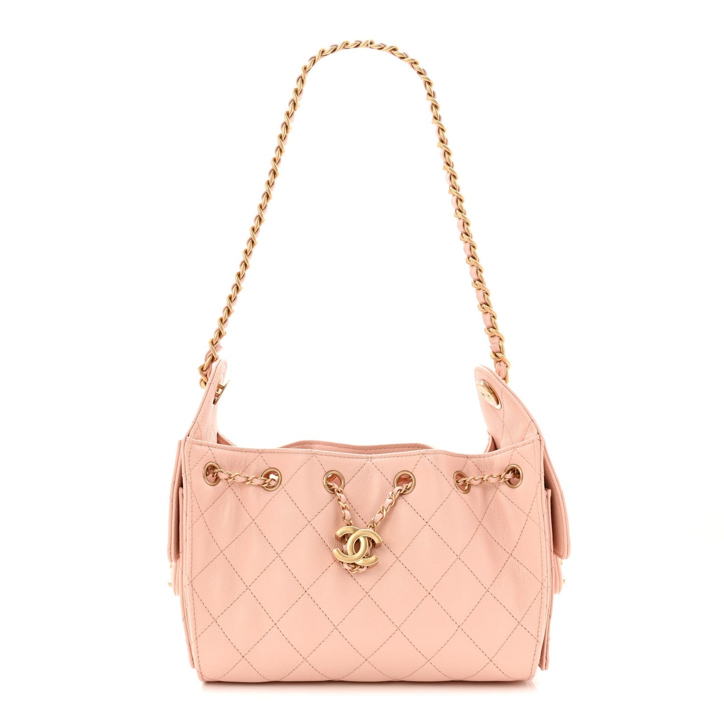 Caviar Quilted Mini Chanel 25 Handbag Light Pink