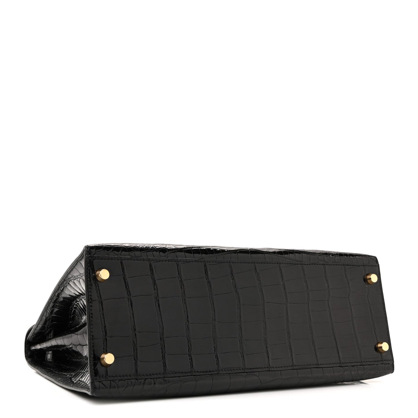 Shiny Alligator Kelly Sellier 32 Black