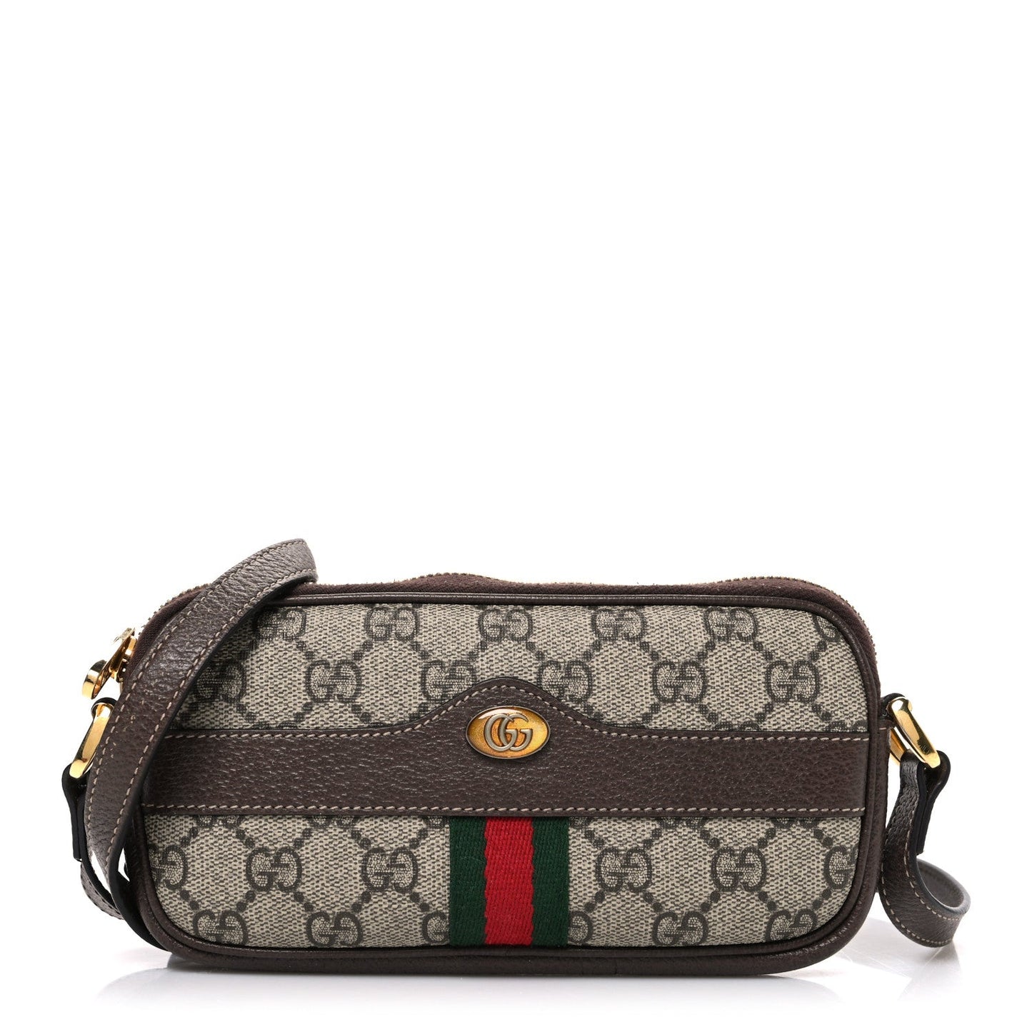 GG Supreme Monogram Web Mini Ophidia GG Bag Brown