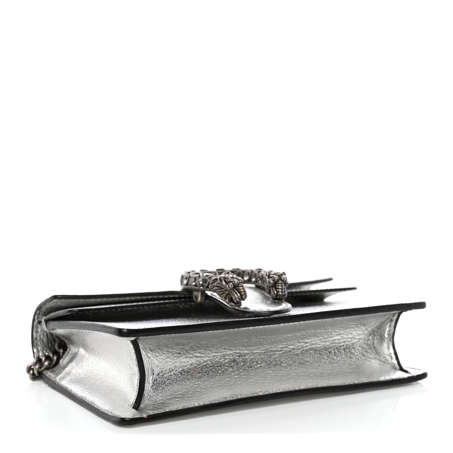 Metallic Calfskin Super Mini Dionysus Shoulder Bag Silver